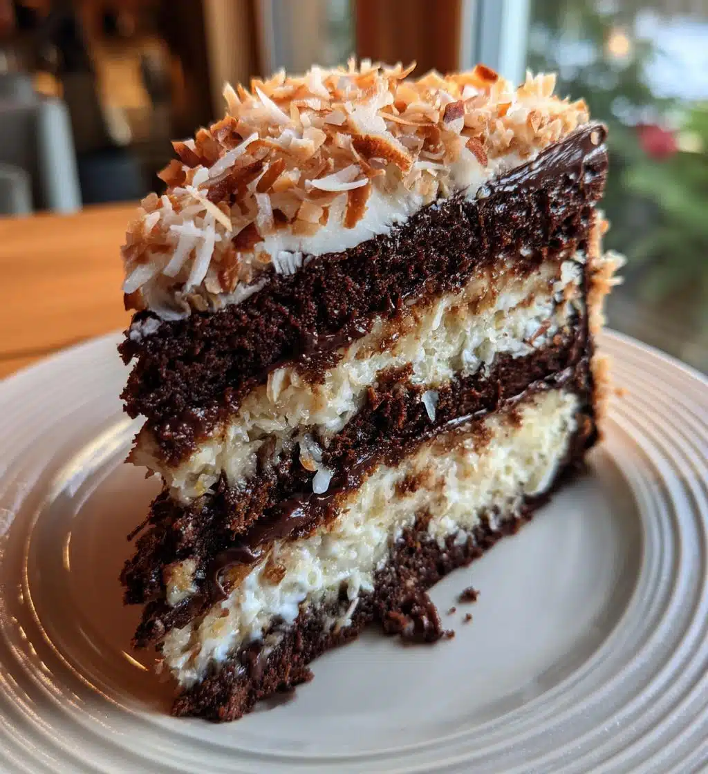 Almond Joy Christmas Cake