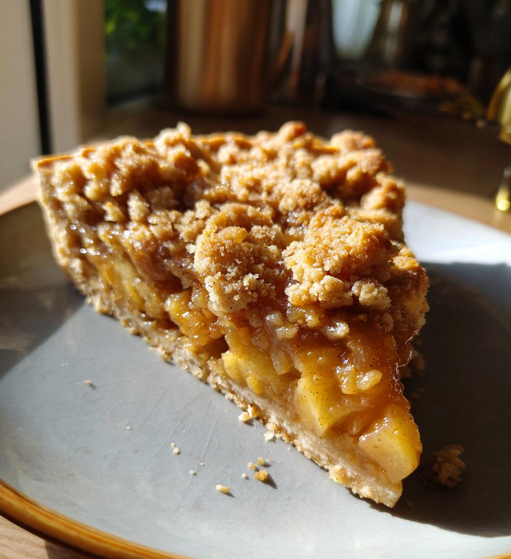 Apple Cinnamon Crumble Christmas Tart