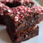 Candy Cane Brownies for Christmas