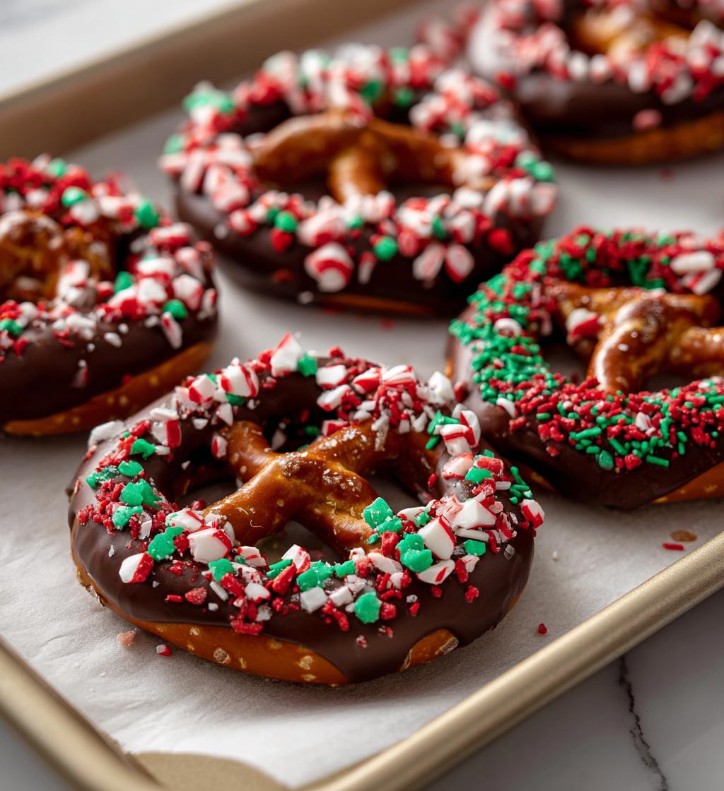Chocolate-Covered Pretzels – Christmas Style - detail 1