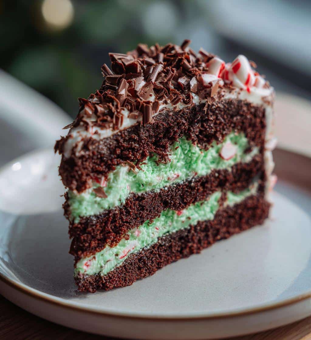 Chocolate Mint Christmas Cake - detail 1