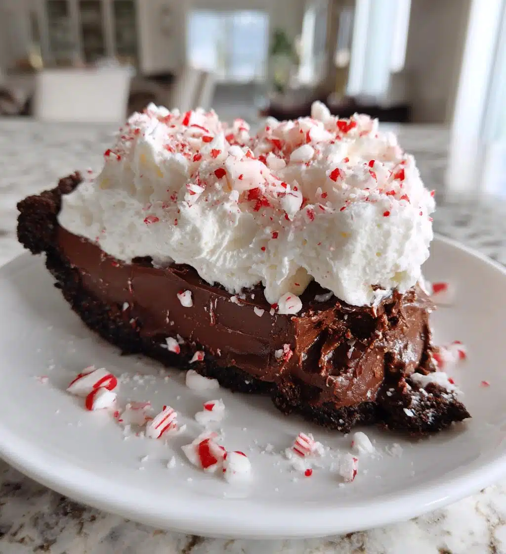 Chocolate Peppermint Christmas Tart - detail 1