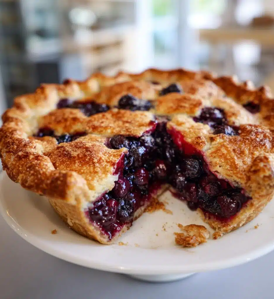 Christmas Blueberry Pie