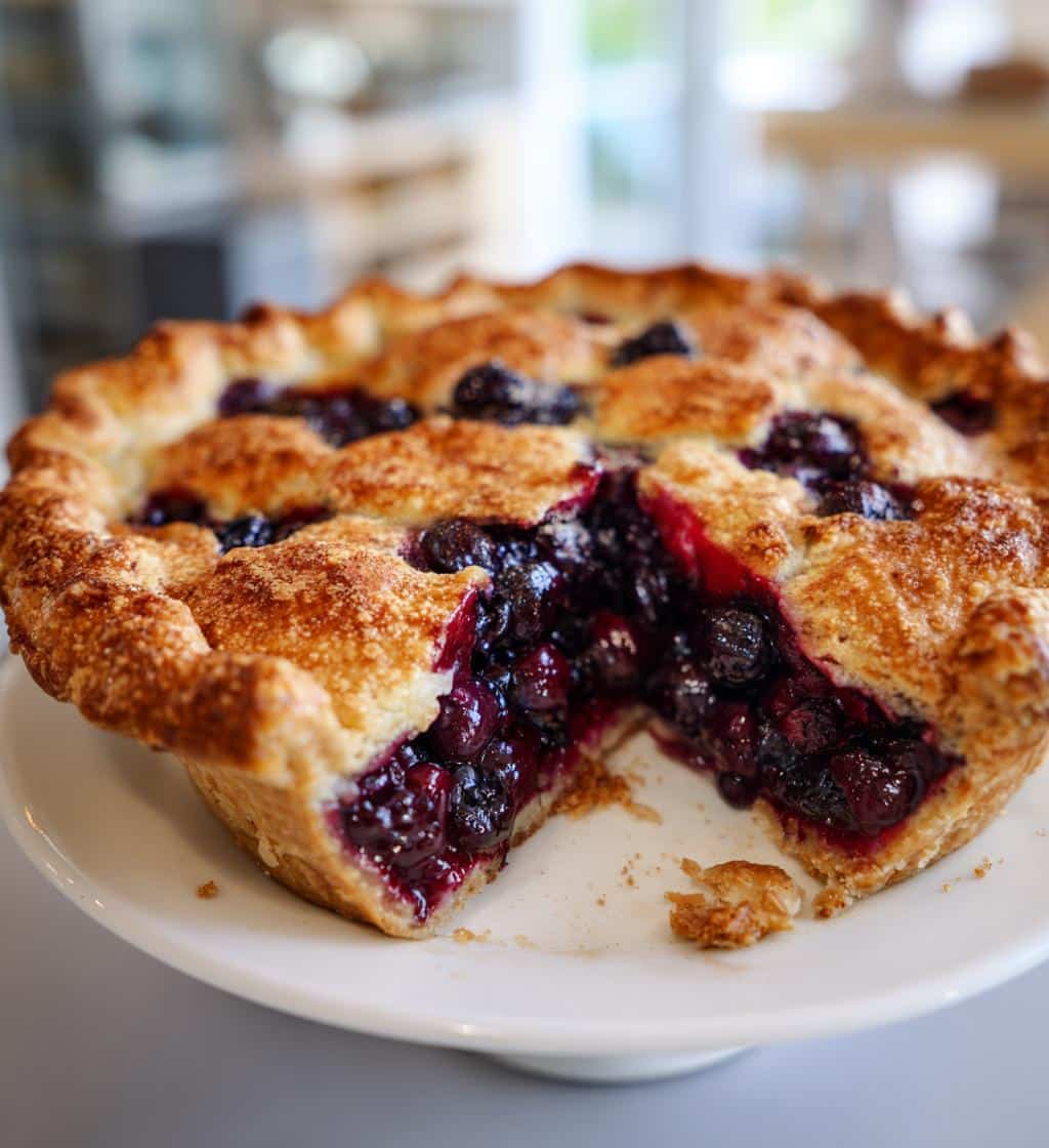 Christmas Blueberry Pie