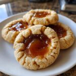 Christmas Caramel Thumbprint Cookies