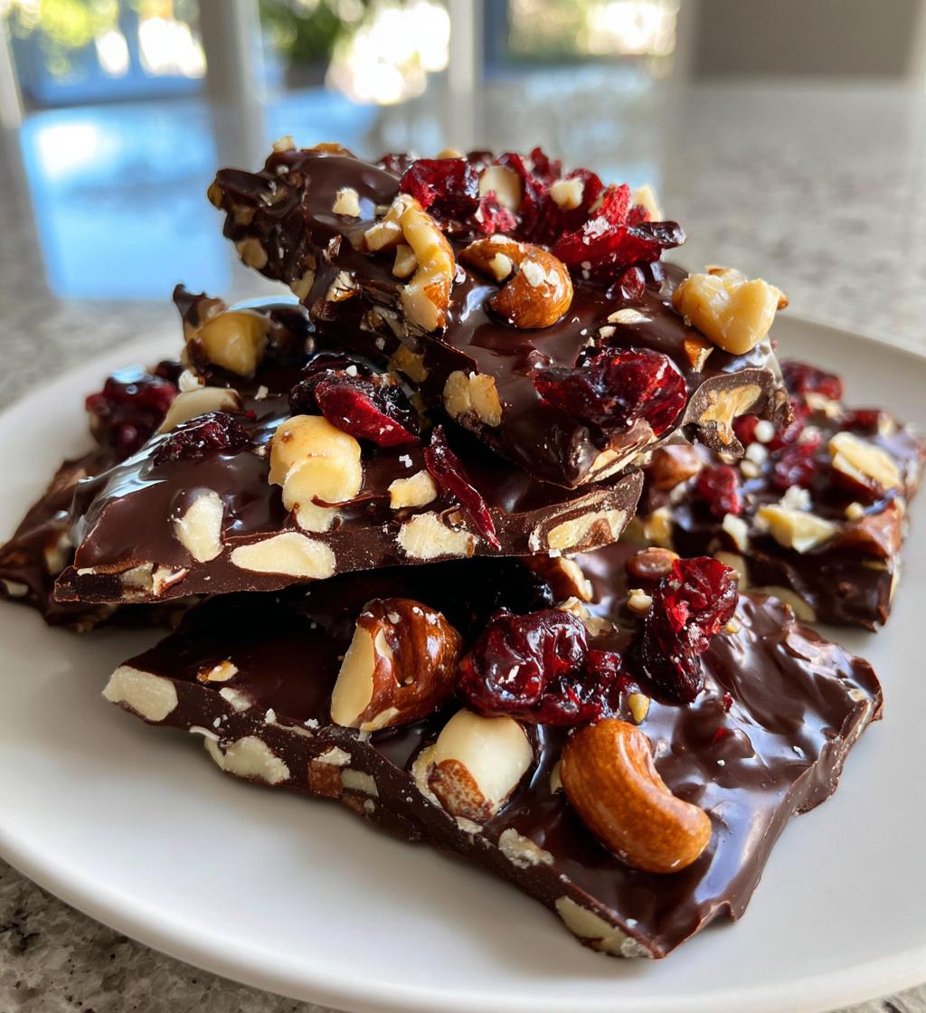 Christmas Chocolate Bark with Nuts