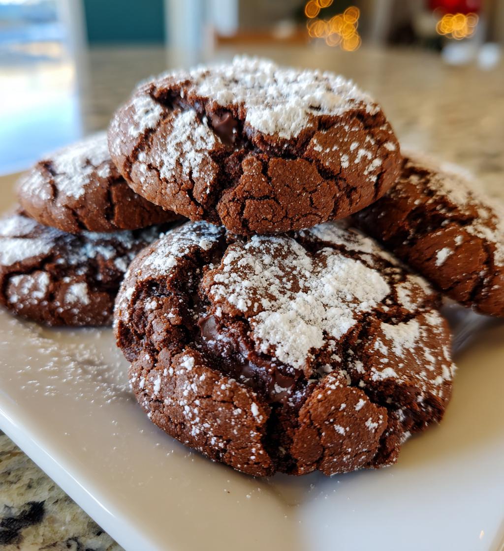Christmas Chocolate Crinkle Cookies - detail 1