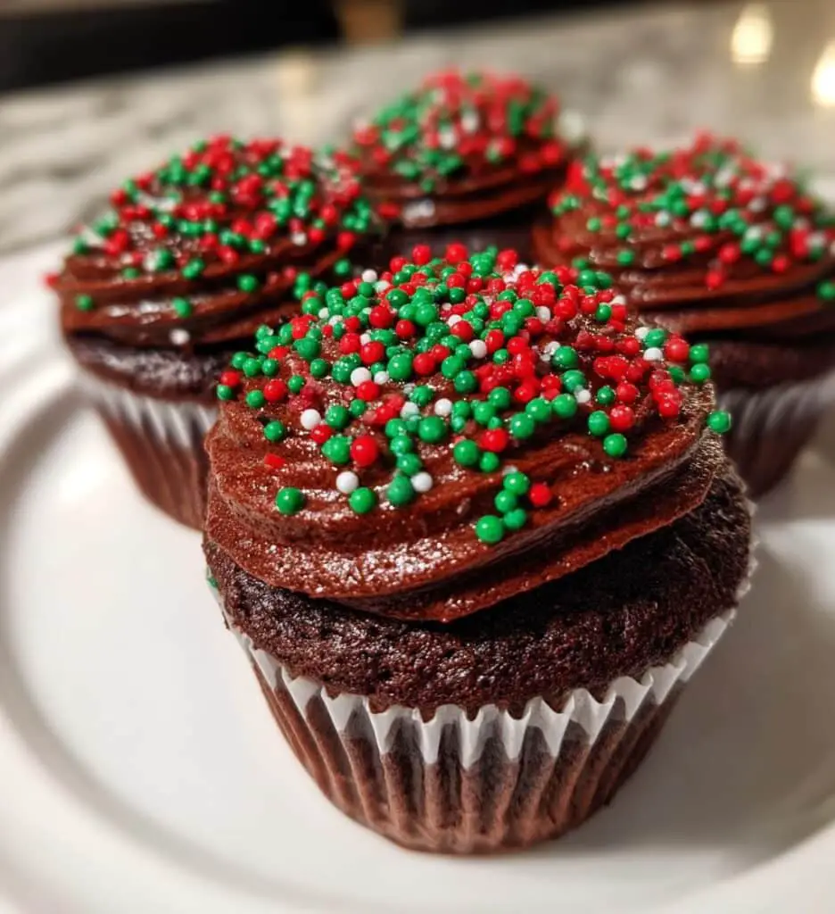 Christmas Chocolate Cupcakes