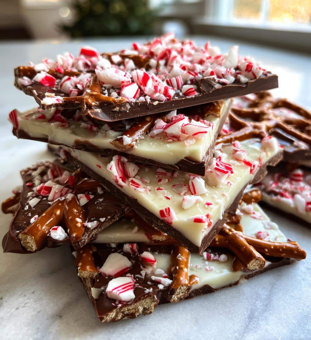 Christmas Chocolate Pretzel Bark