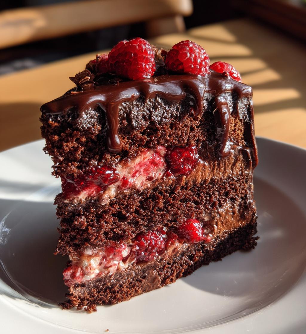 Christmas Chocolate Raspberry Cake - detail 1