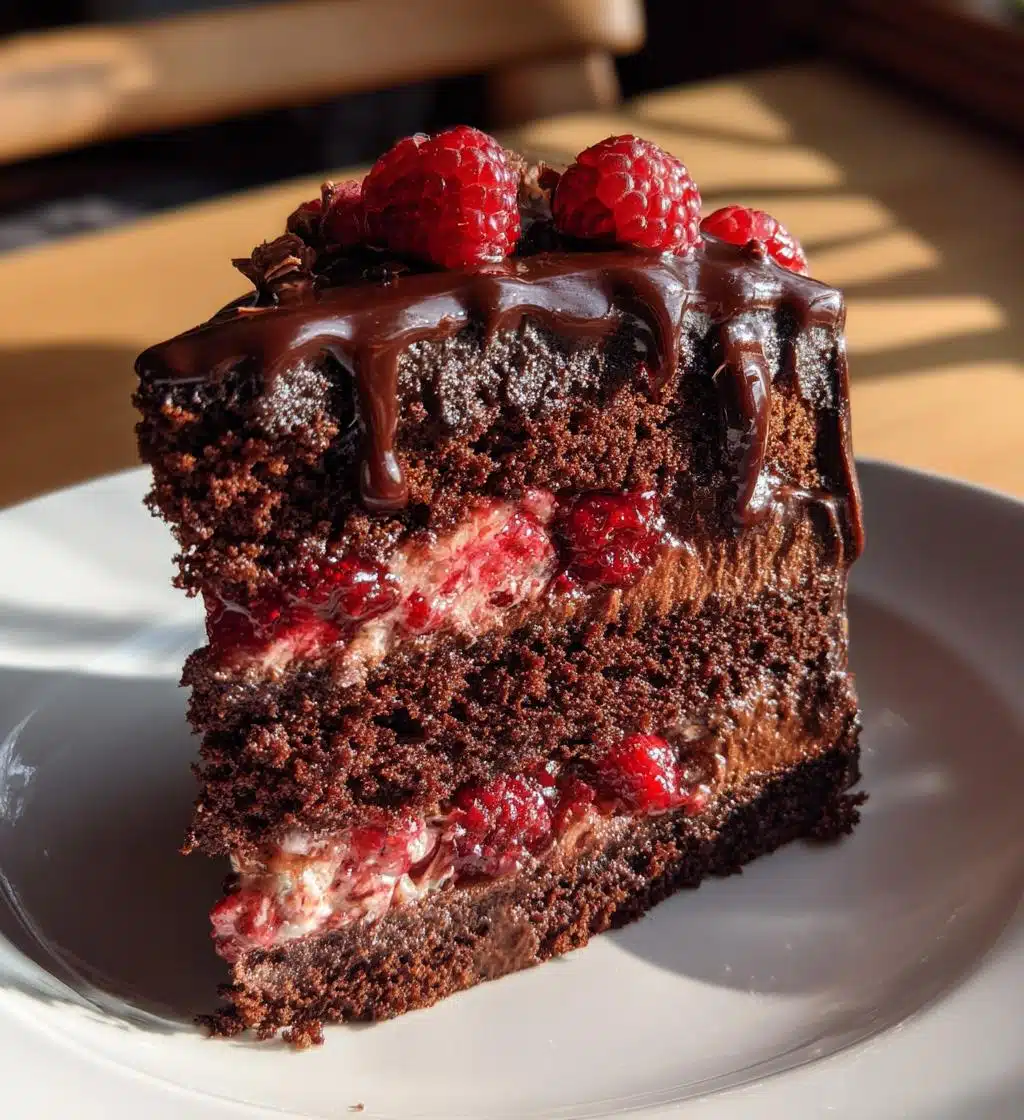 Christmas Chocolate Raspberry Cake - detail 1