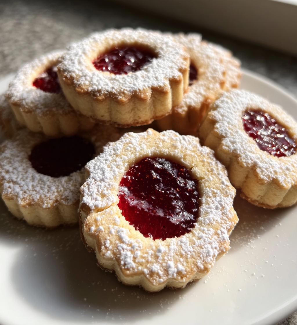 Christmas Linzer Cookies