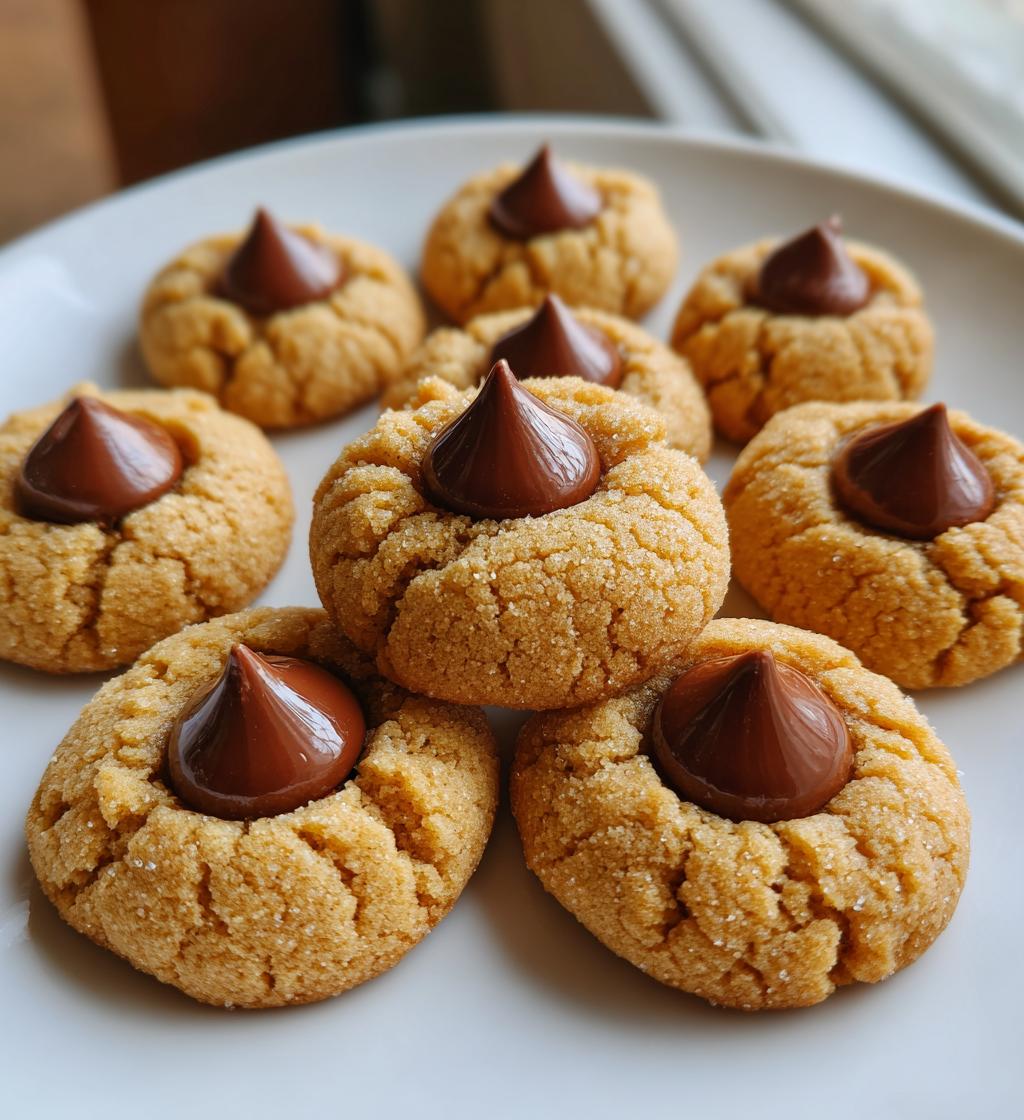 Christmas Peanut Butter Blossoms