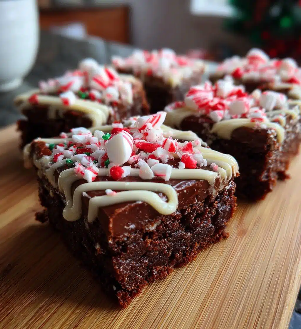 Christmas Peppermint Fudge Bars - detail 1