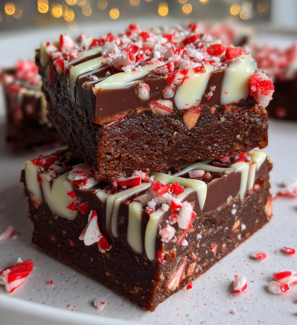 Christmas Peppermint Fudge Bars