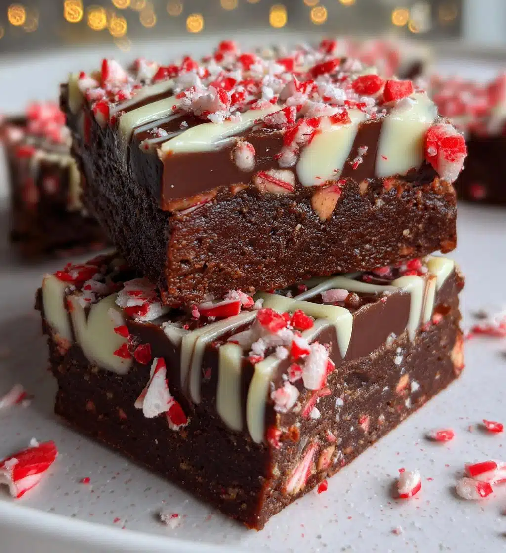Christmas Peppermint Fudge Bars