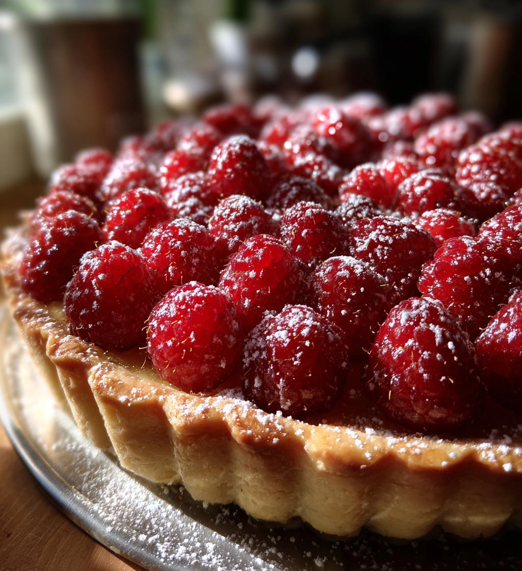 Christmas Raspberry Tart - detail 1