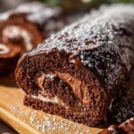 Classic Yule Log (Bûche de Noël) for Christmas