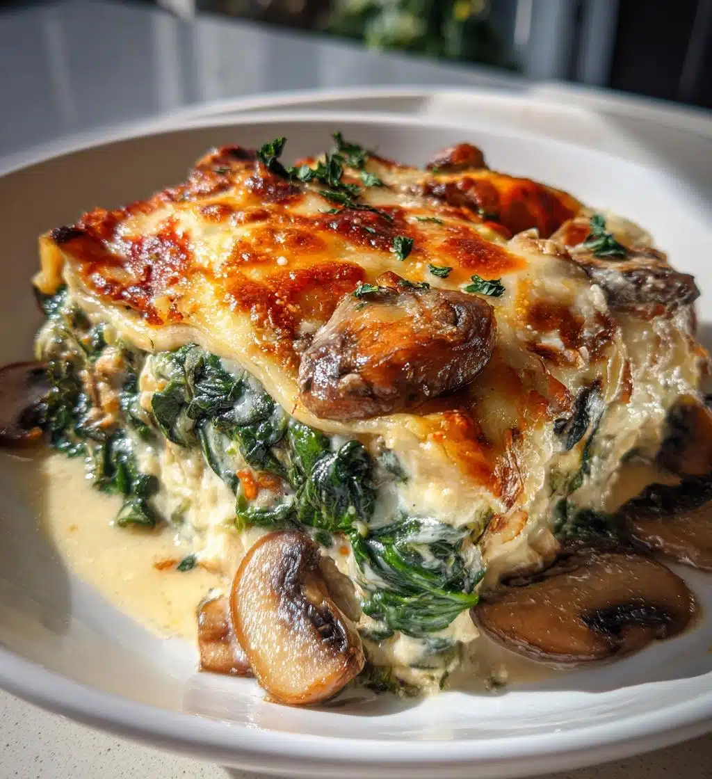 Creamy Spinach Mushroom Lasagna - detail 1