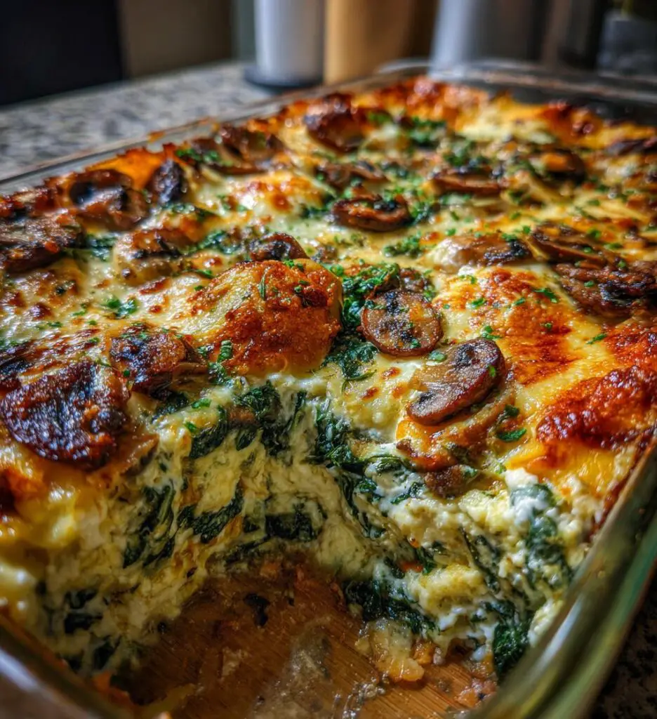 Creamy Spinach Mushroom Lasagna