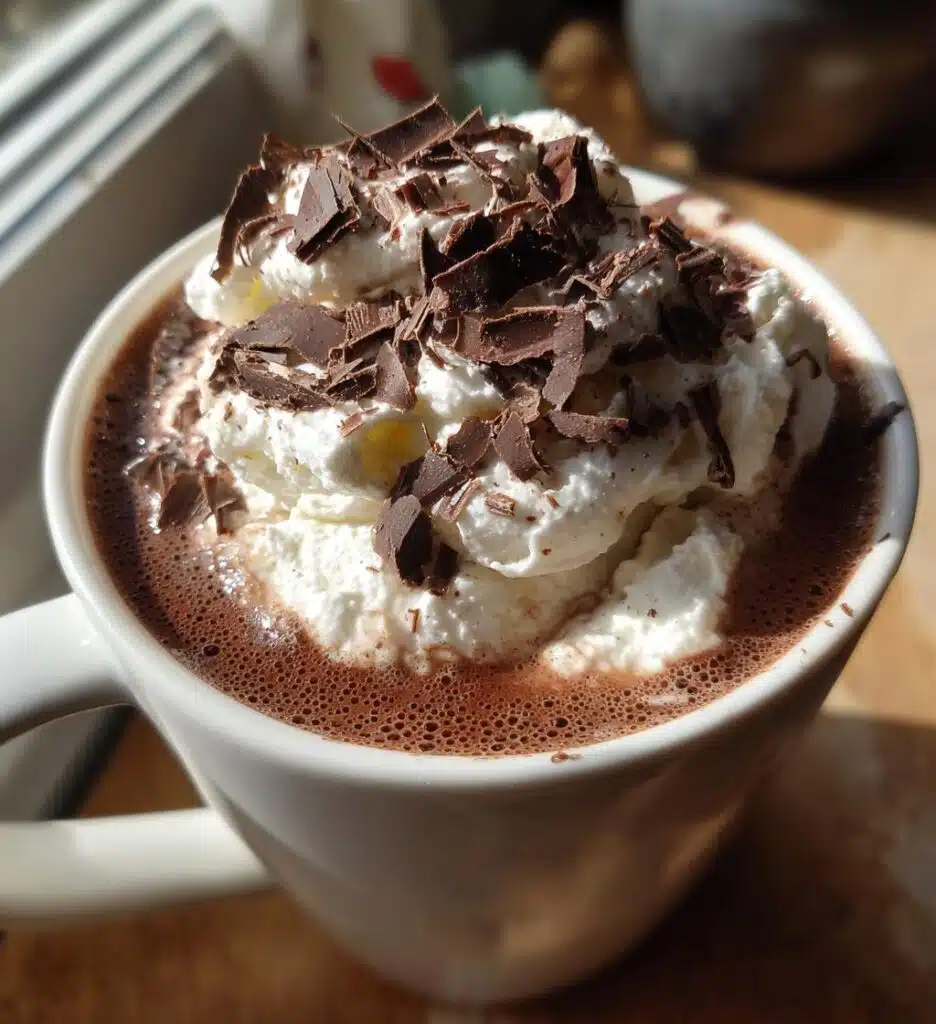 Hot Chocolate with Whipped Cream for Christmas
