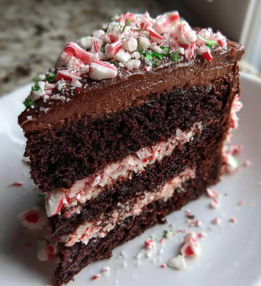 Peppermint Mocha Christmas Cake - detail 1