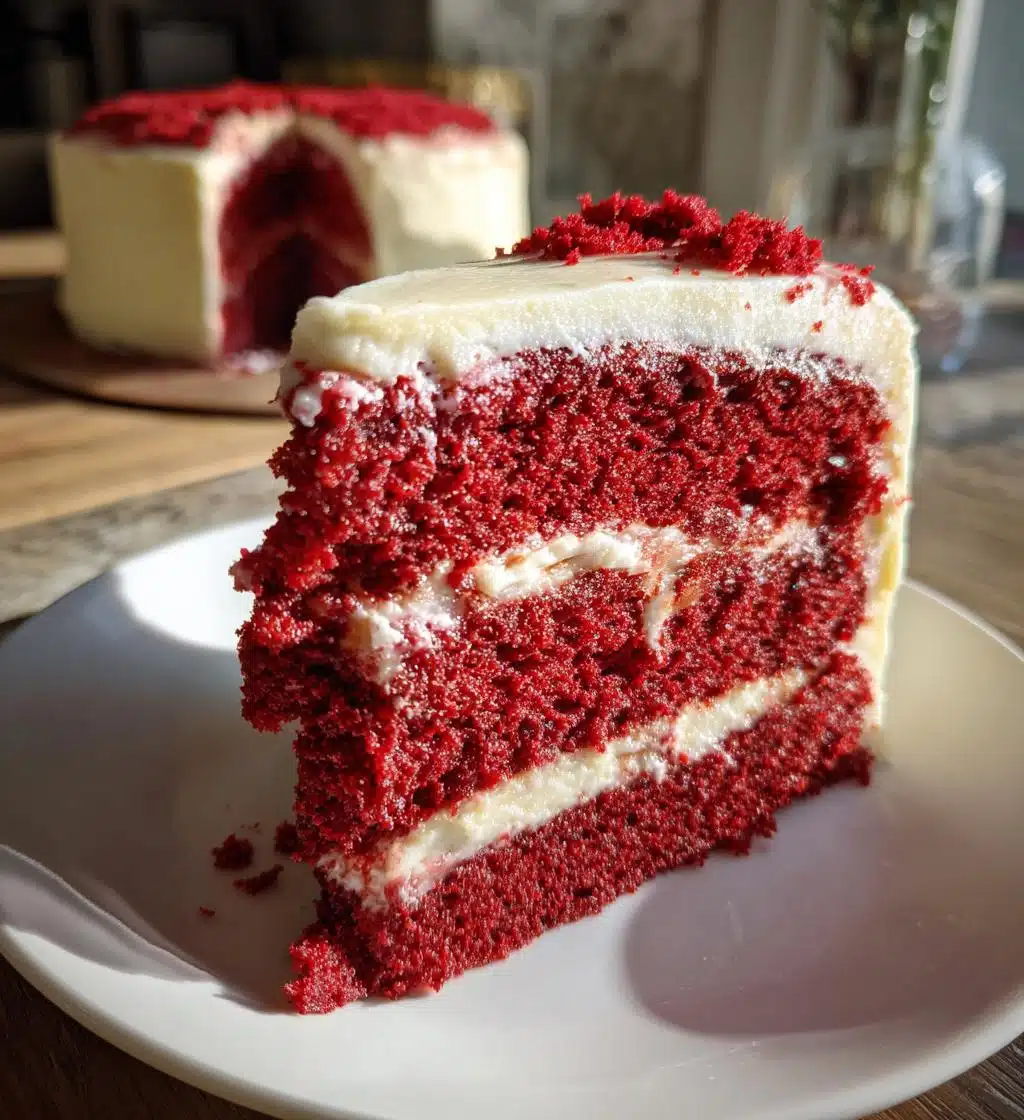 Red Velvet Layer Cake for Christmas