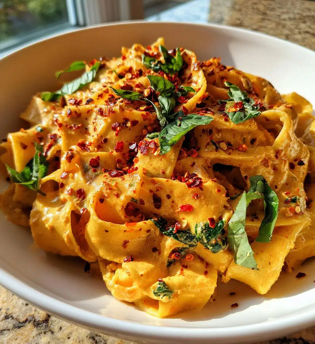 Spicy Creamy Pappardelle Pasta