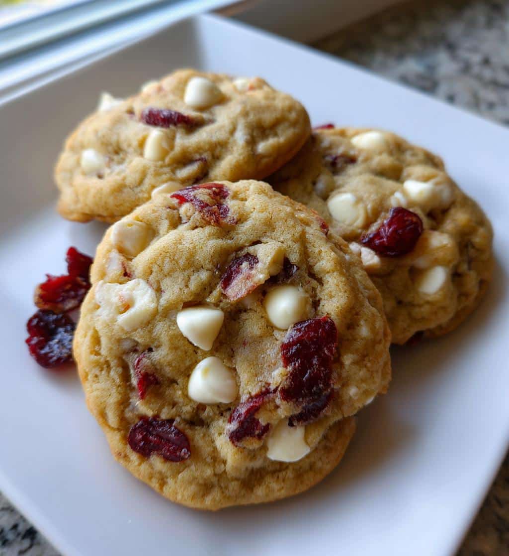 White Chocolate Cranberry Christmas Cookies - detail 1