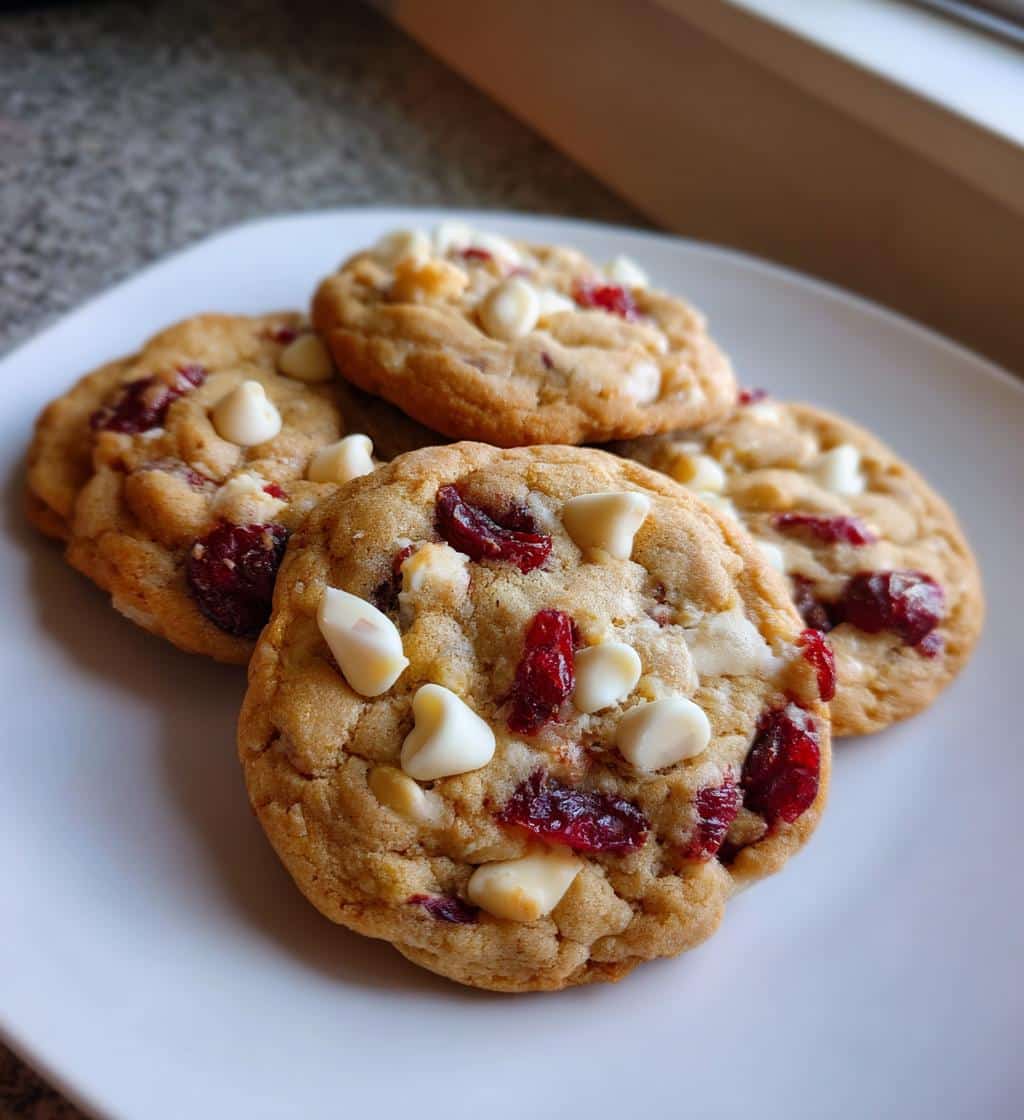 White Chocolate Cranberry Christmas Cookies