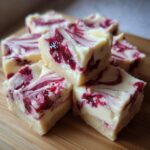 White Chocolate Raspberry Christmas Fudge