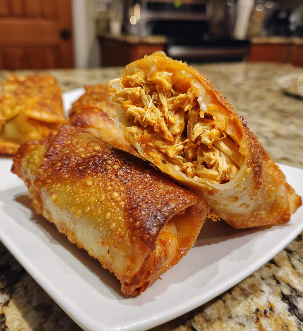 air fryer buffalo chicken egg rolls