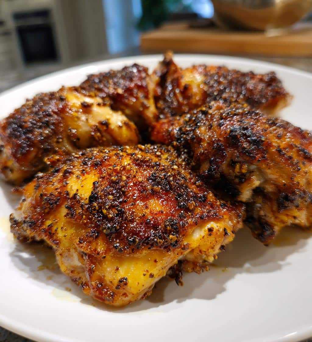 air fryer chicken thighs - detail 1