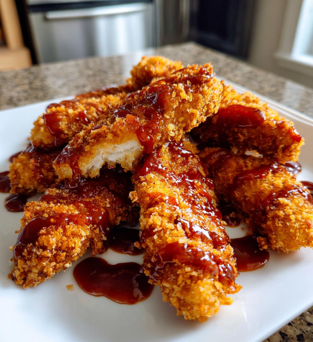 air fryer honey bbq chicken tenders - detail 1