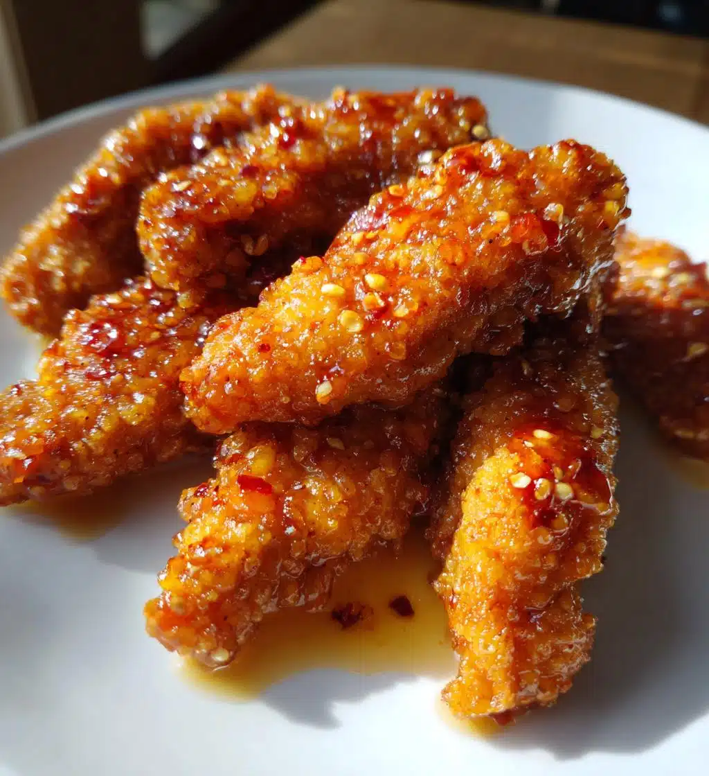 air fryer honey butter garlic chicken tenders - detail 1