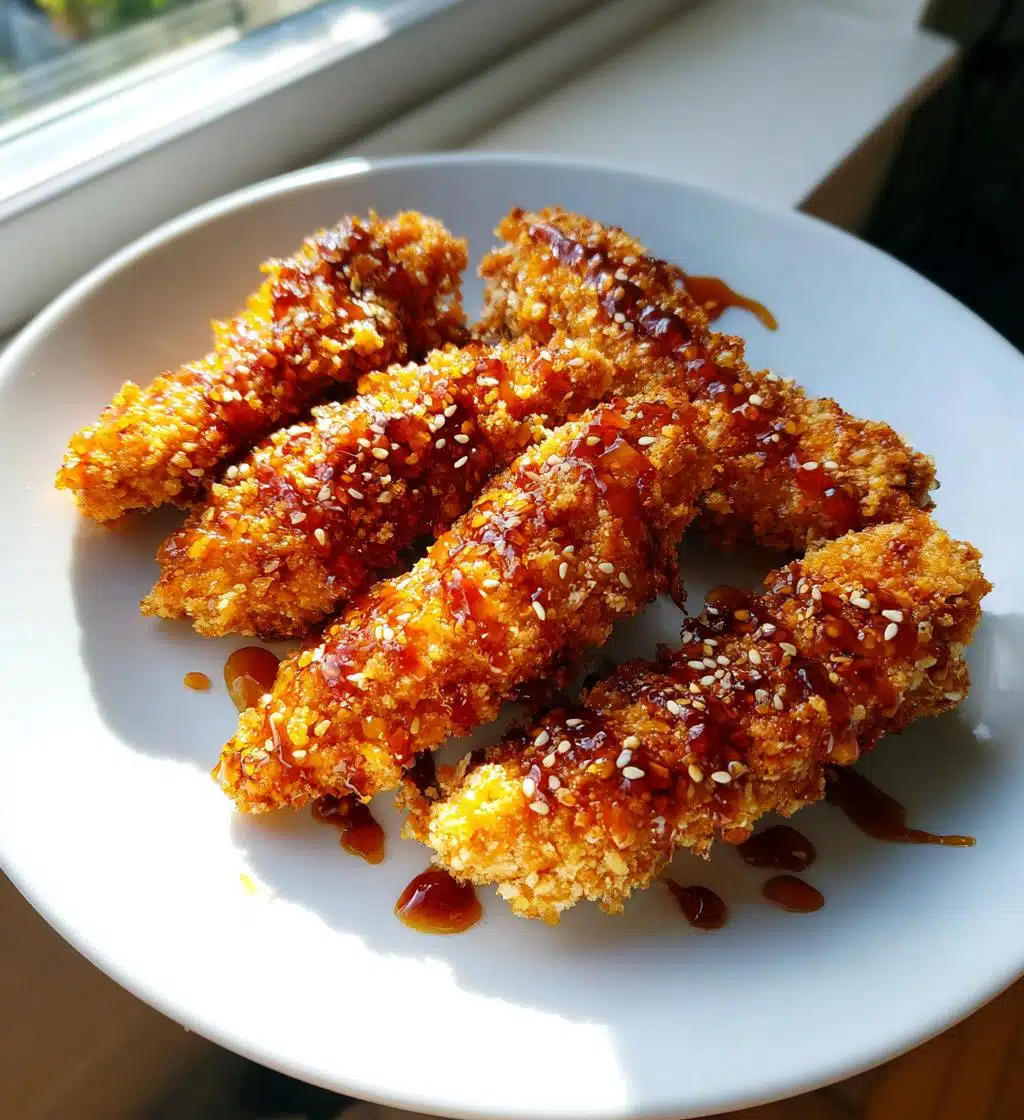 air fryer honey garlic chicken tenders - detail 1