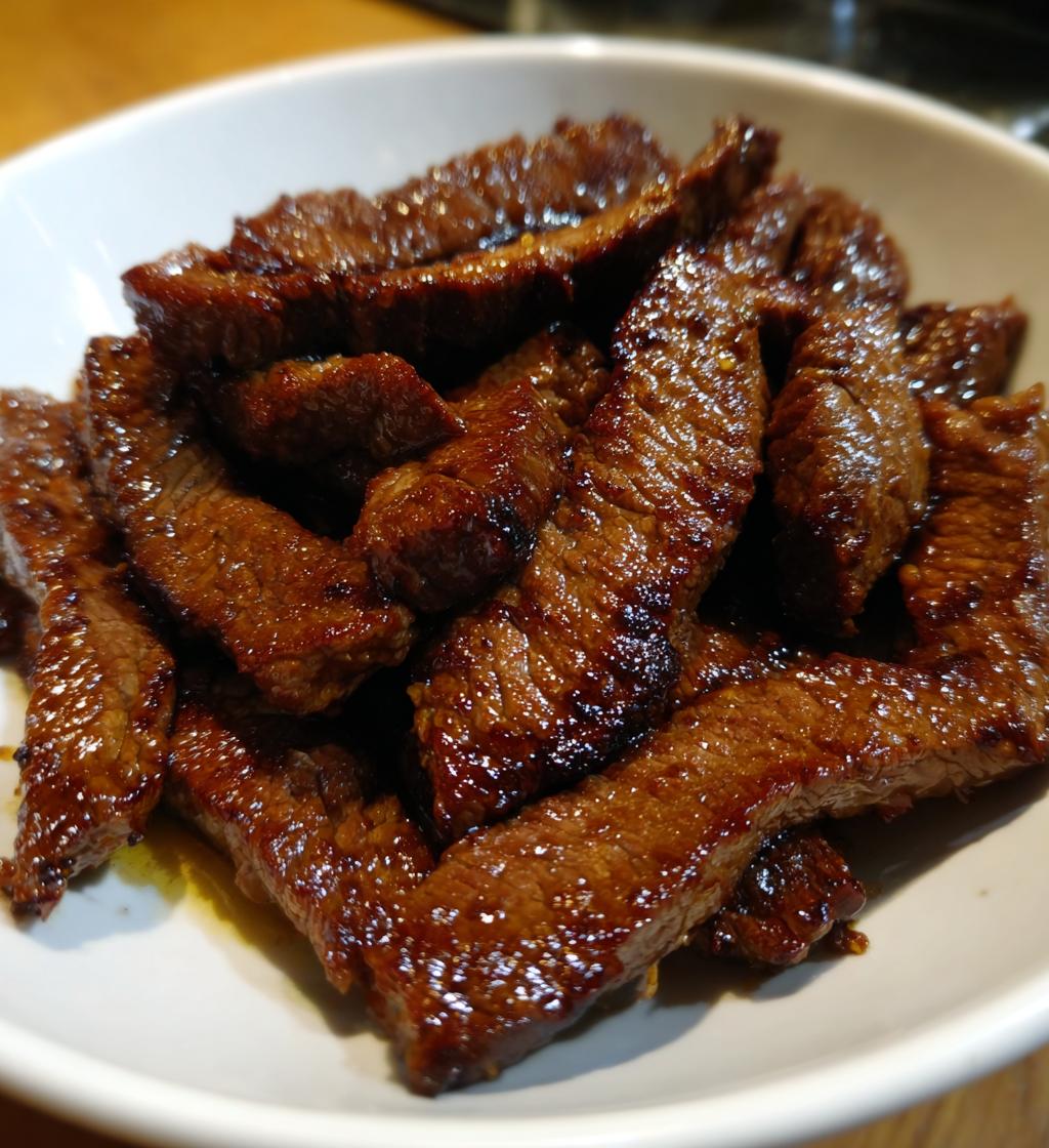 air fryer honey glazed steak strips
