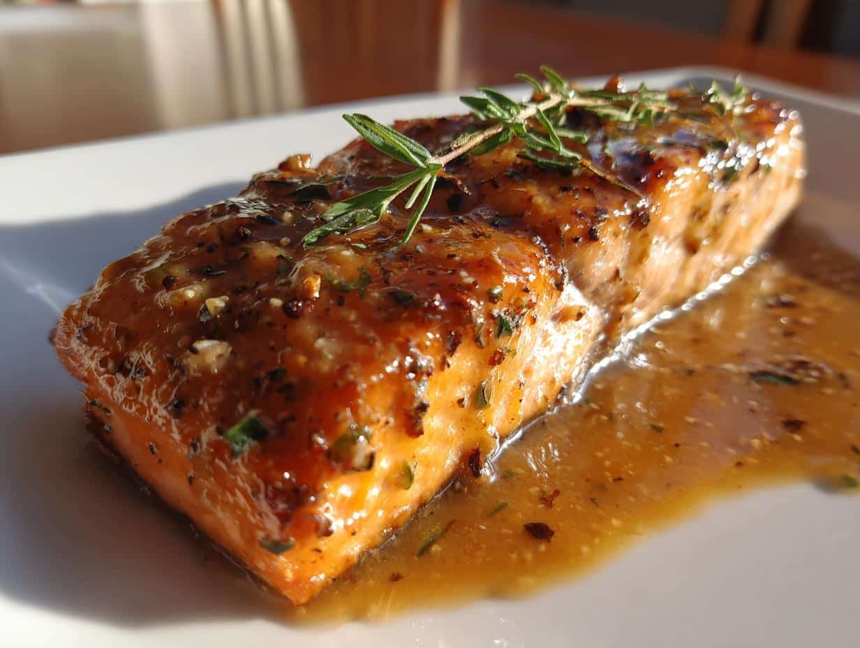 air fryer honey mustard salmon