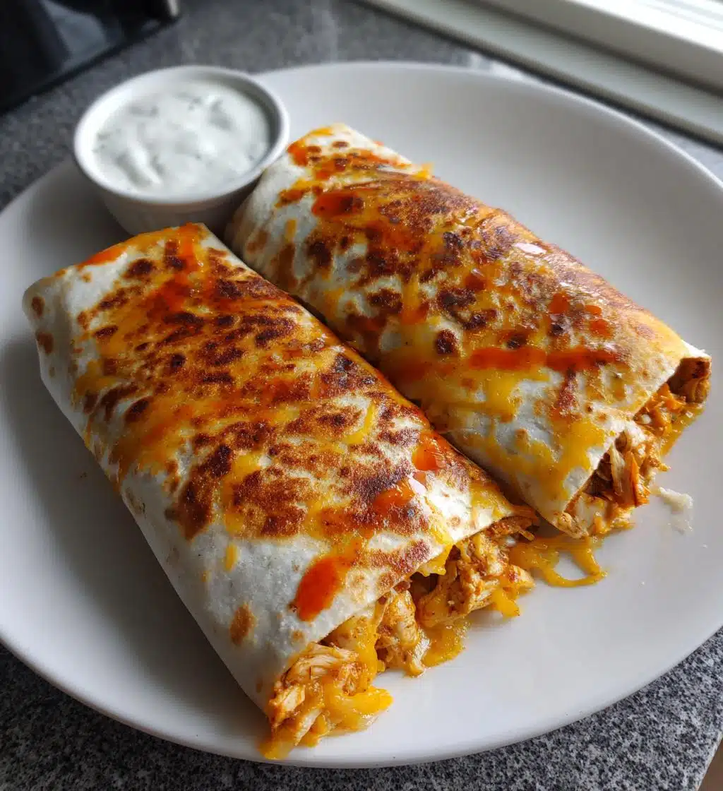 air fryer hot chicken and cheese wraps - detail 1