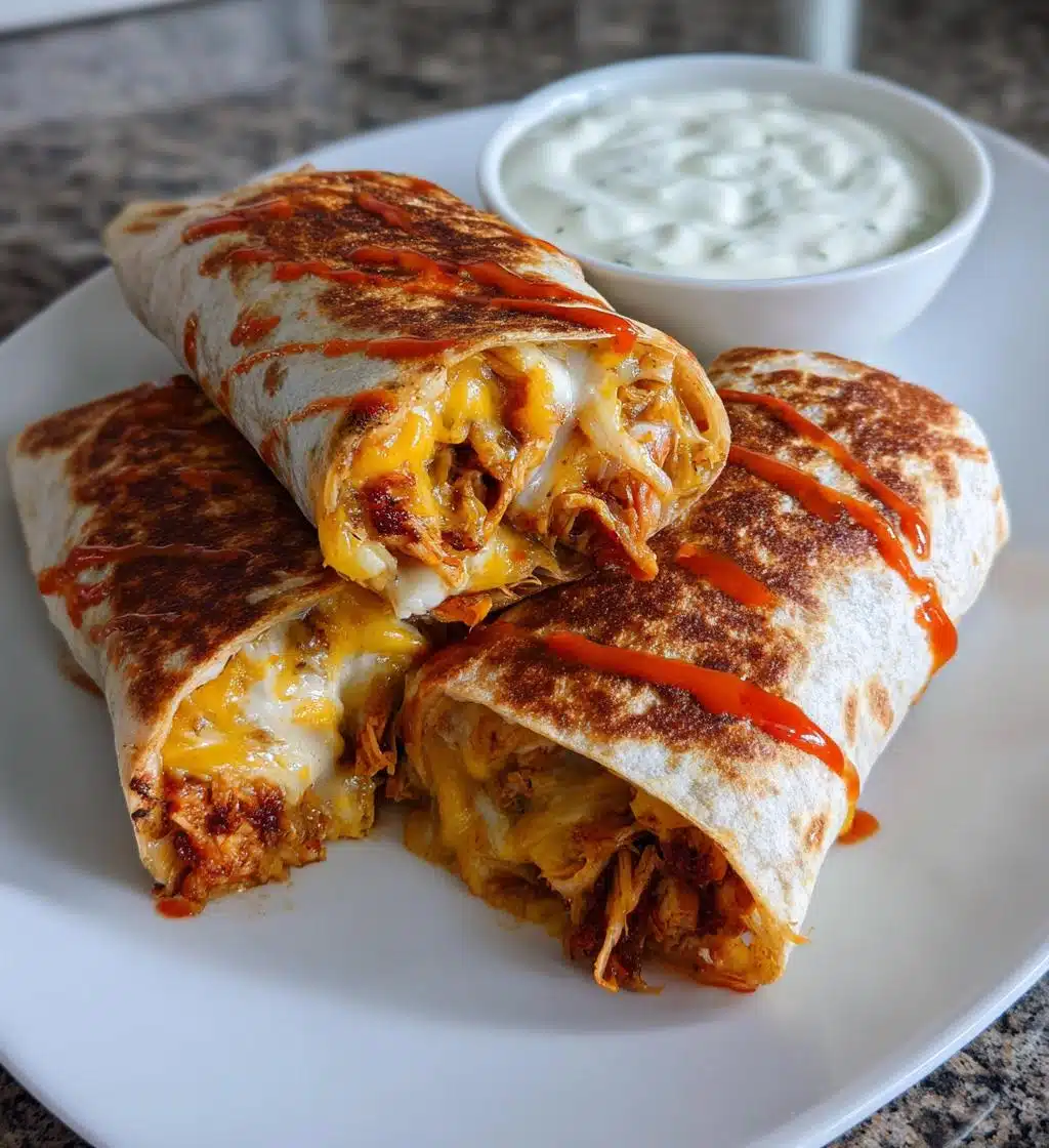 air fryer hot chicken and cheese wraps