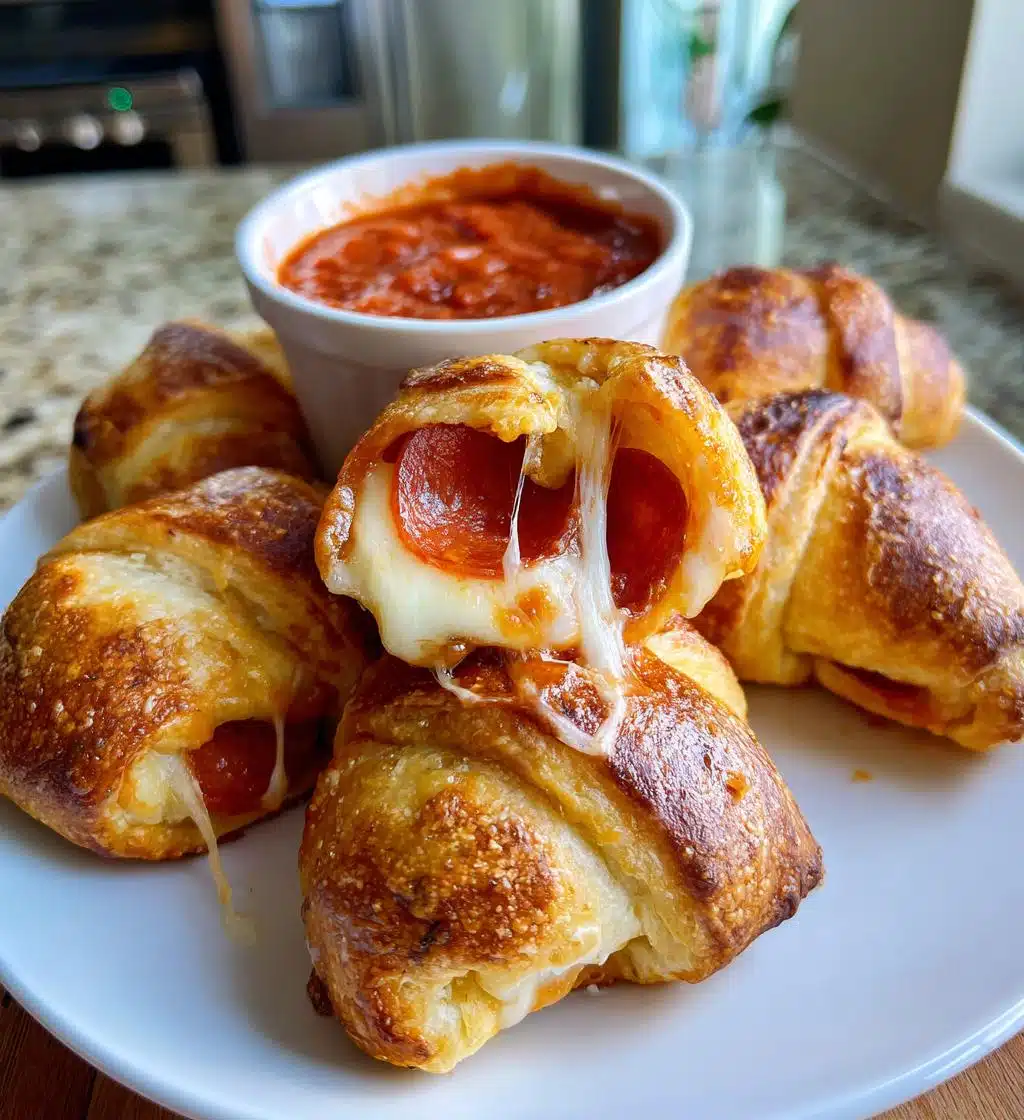 air fryer pepperoni pizza crescent rolls - detail 1