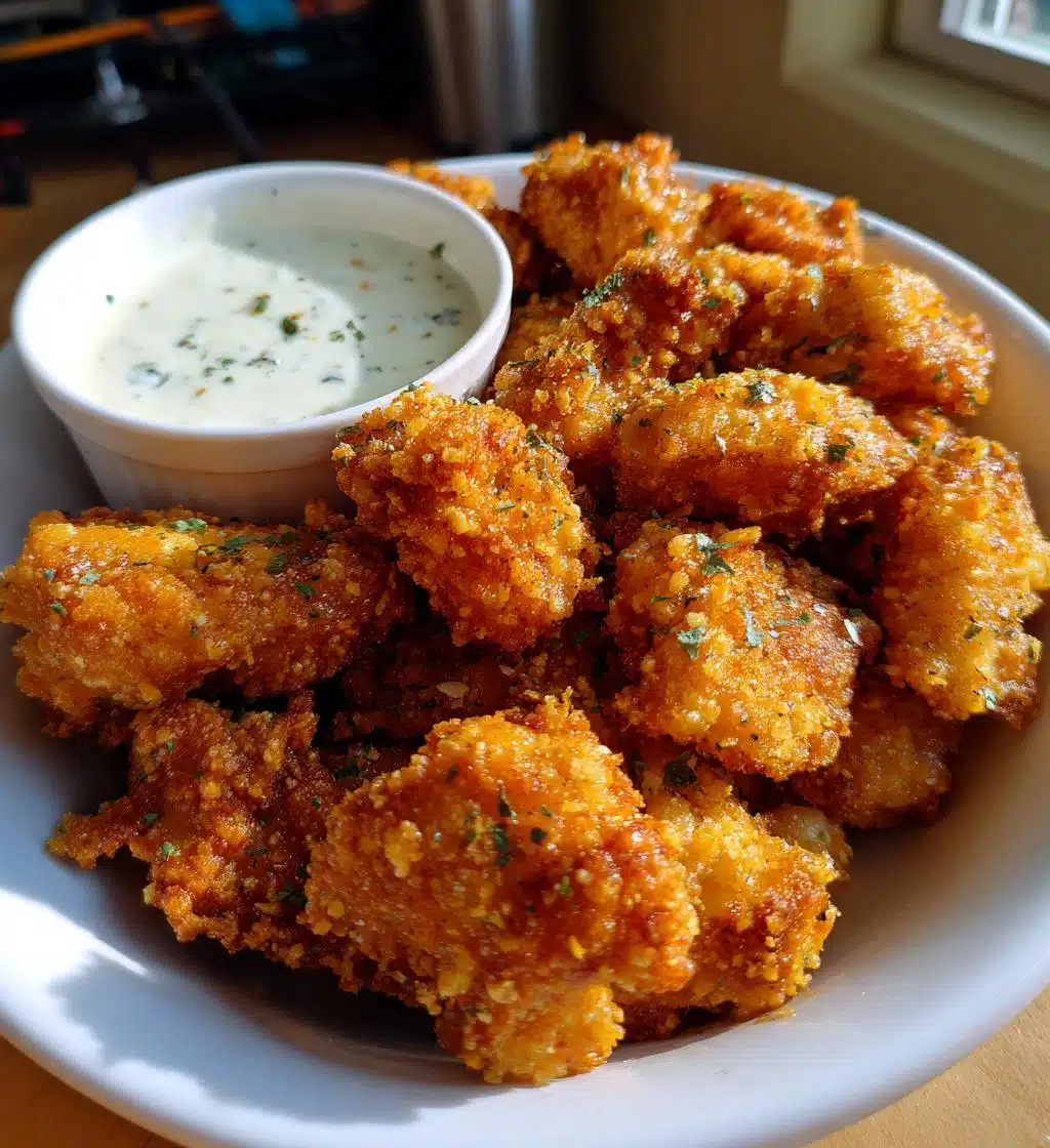 air fryer ranch crusted chicken bites - detail 1