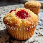 almond wedding cake cupcakes with raspberry filling