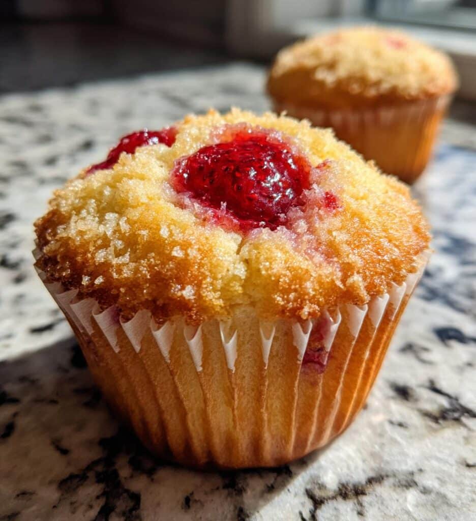 almond wedding cake cupcakes with raspberry filling