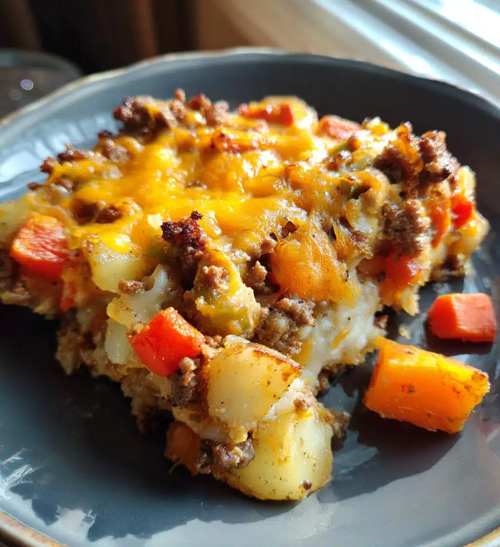 amish hamburger with fall veggies bake - detail 1