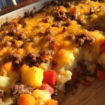 amish hamburger with fall veggies bake