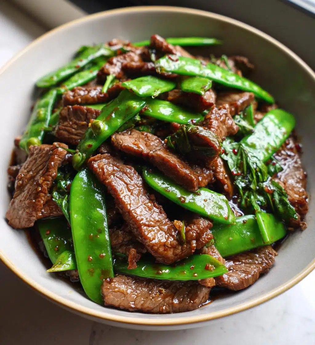 asian beef with snow peas - detail 1