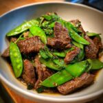 asian beef with snow peas