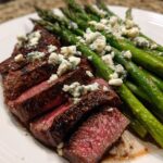 asparagus with blue cheese and beef