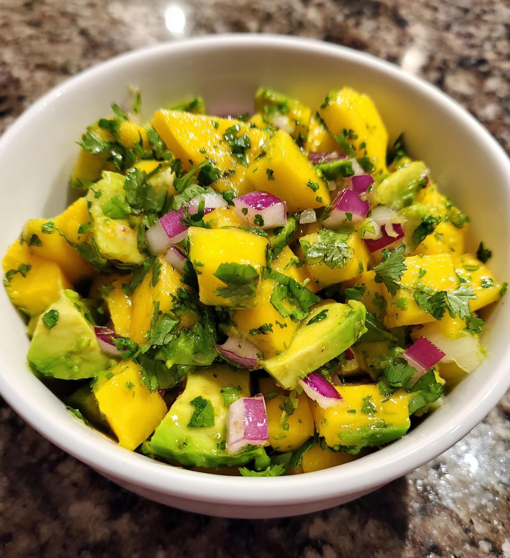 avocado mango salad - detail 1